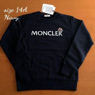 モンクレール(MONCLER)の【新品/未試着】大人OK☆14A モンクレール 紺　ロゴ　スウェット(トレーナー/スウェット)