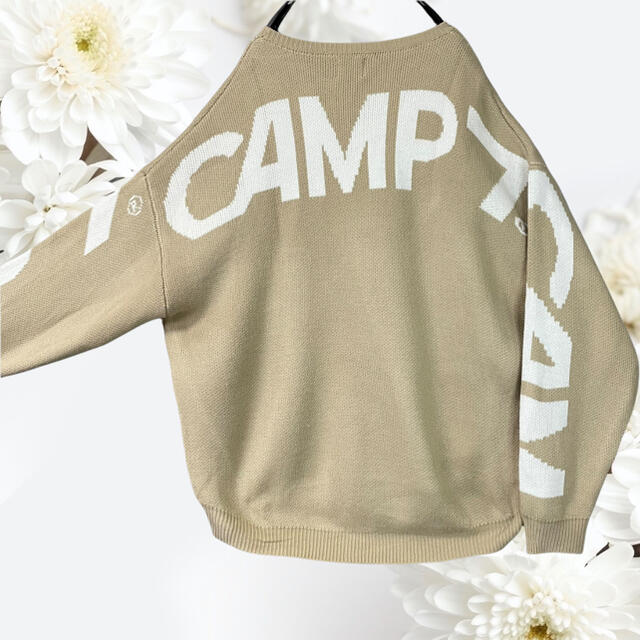 CAMP7 バックロゴ　デカロゴ　袖ロゴ　トレーナー　レディース　L