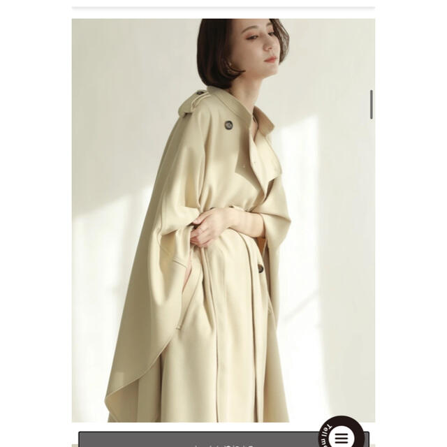 louren standcollar bigcape coat BEIGE