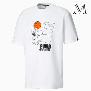 スヌーピー(SNOOPY)のPUMA x PEANUTS スヌーピー メンズ Tシャツ バスケ ホワイト M(Tシャツ/カットソー(半袖/袖なし))