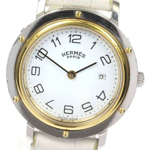 Hermes(エルメス)の★箱・保 エルメス クリッパー デイト  クォーツ ボーイズ 【中古】 メンズの時計(腕時計(アナログ))の商品写真