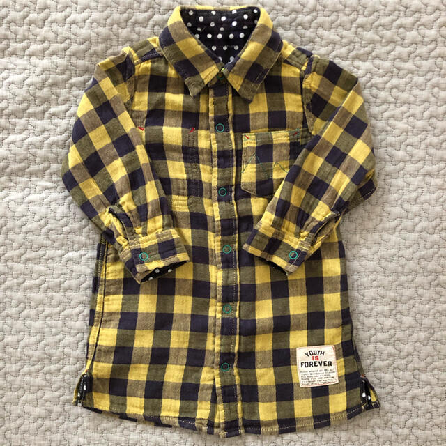 JUNK STORE(ジャンクストアー)のジャンクストア　90 シャツワンピース キッズ/ベビー/マタニティのキッズ服女の子用(90cm~)(ワンピース)の商品写真