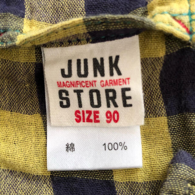 JUNK STORE(ジャンクストアー)のジャンクストア　90 シャツワンピース キッズ/ベビー/マタニティのキッズ服女の子用(90cm~)(ワンピース)の商品写真