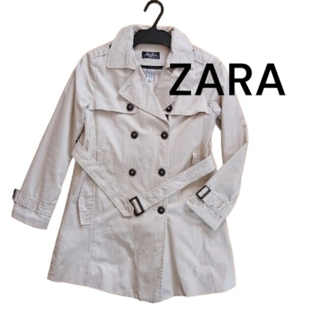 ZARA(ザラ)のZARA☆140ベージュトレンチスプリングコート キッズ/ベビー/マタニティのキッズ服女の子用(90cm~)(コート)の商品写真