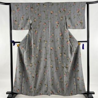 小紋 美品 優品 160cm 63cm 正絹 【中古】(着物)