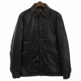 ヒステリックグラマー(HYSTERIC GLAMOUR)のヒステリックグラマー 14AW コーチジャケット ゴートレザー 山羊革 黒 M(その他)