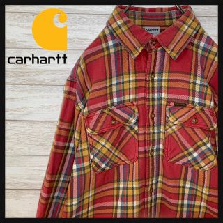 カーハート(carhartt)の【人気チェック】カーハート☆ ワンポイント フランネルシャツ 定番 Ｍサイズ(シャツ)