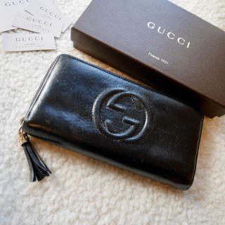 グッチ(Gucci)のGUCCI グッチ　ラウンドファスナー　SOHOソーホーGG(長財布)