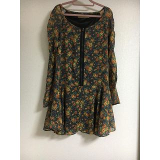 ローズバッド(ROSE BUD)のインポート花柄シフォンワンピース(ひざ丈ワンピース)