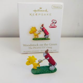 ピーナッツ(PEANUTS)の【新品】hallmark スヌーピー ウッドストック ゴルフ オーナメント(置物)