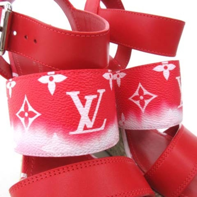 LOUIS VUITTON(ルイヴィトン)のルイヴィトン 美品 20SS エスカル スターボード・ライン サンダル 37 赤 レディースの靴/シューズ(サンダル)の商品写真