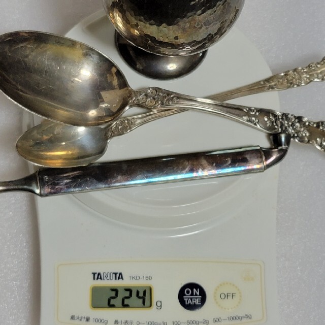 銀製品セット 4点 総重量224g 陶芸