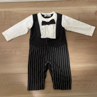 メンズクラブ(Men's Club)のmen's club mini タキシード ロンパース 80 男の子(セレモニードレス/スーツ)