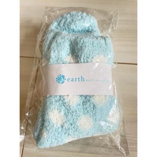 アースミュージックアンドエコロジー(earth music & ecology)の〇新品〇モコモコ靴下 ルームウエア ドット靴下 あったか靴下(ルームウェア)