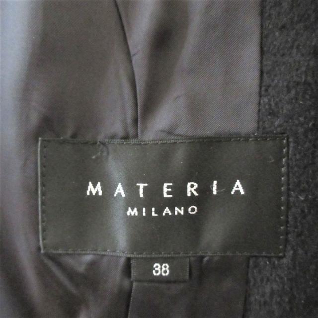 MATERIA(マテリア)のマテリア コート サイズ38 M レディース 黒 レディースのジャケット/アウター(その他)の商品写真