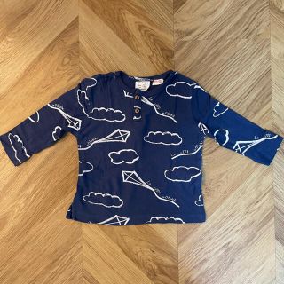 ザラキッズ(ZARA KIDS)の【おまとめ出品】ヘンリーネック柄ロンT / ボーダーレギンス(Ｔシャツ)