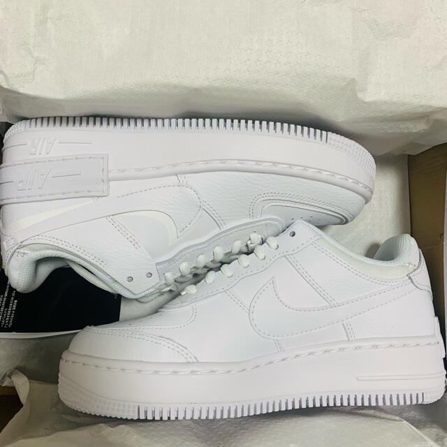 NIKE - NIKE Air Force1 エアフォース1 シャドウ ホワイト 厚底 24の