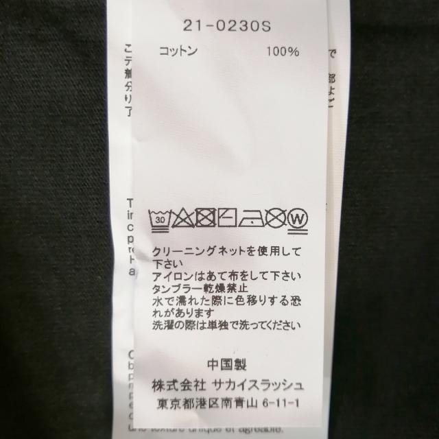 sacai(サカイ)のサカイ 半袖Tシャツ サイズ0 XS メンズ - メンズのトップス(Tシャツ/カットソー(半袖/袖なし))の商品写真
