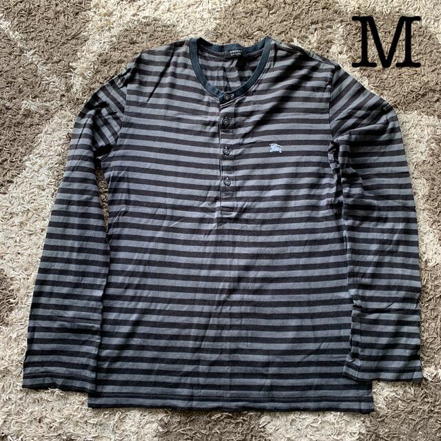 BURBERRY BLACK LABEL(バーバリーブラックレーベル)のバーバリーブラックレーベル ボーダーロンT サイズ2(M) メンズのトップス(Tシャツ/カットソー(七分/長袖))の商品写真