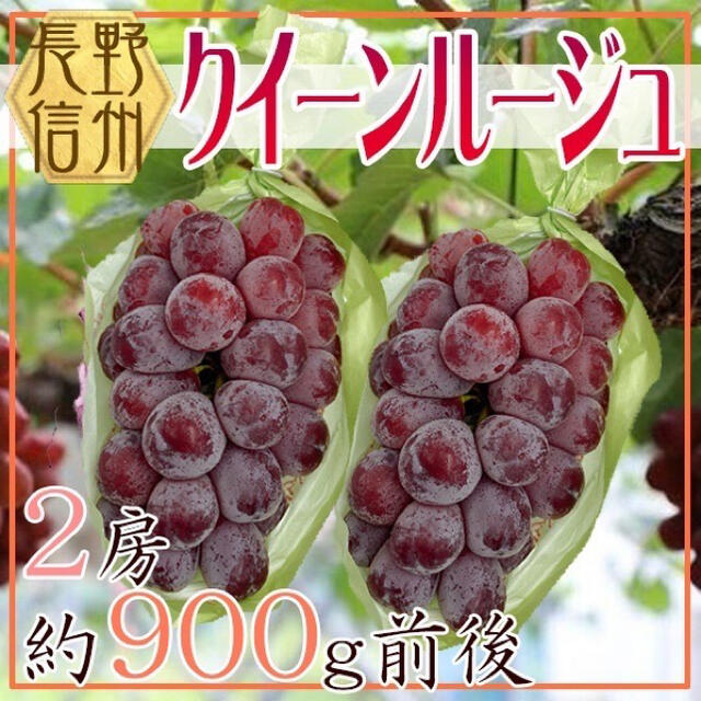 長野県産　クイーンルージュ　2房　1房約450g前後 食品/飲料/酒の食品(フルーツ)の商品写真