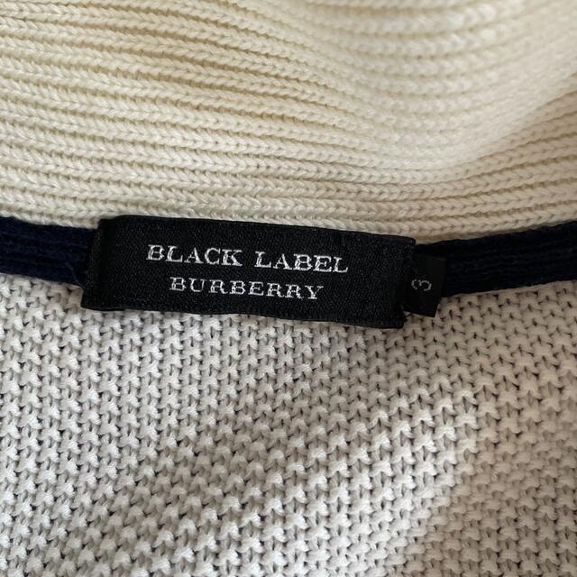 BURBERRY BLACK LABEL(バーバリーブラックレーベル)のバーバリーブラックレーベル　カーディガン　ホワイト　3 メンズのトップス(カーディガン)の商品写真