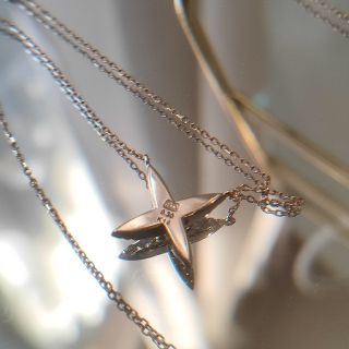 最終 カシケイ ネイキッド 0.3ct ネックレス K18 ブラウンダイヤ の