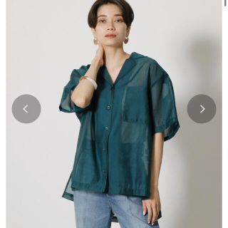 アズールバイマウジー(AZUL by moussy)のAZUL BY MOUSSY オープンカラーシアーシャツ(シャツ/ブラウス(半袖/袖なし))