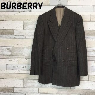 バーバリー(BURBERRY)の【人気】バーバリー ストライプ柄 テーラードジャケット ダブルジャケット(テーラードジャケット)