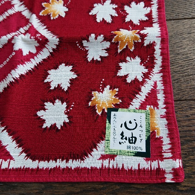 紬織り 大判ハンカチ レディースのファッション小物(ハンカチ)の商品写真