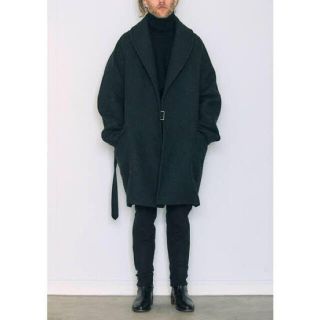 comoli 18aw ウールショールカラーコート