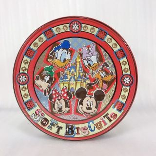 ディズニー(Disney)の東京ディズニーランド ソフトビスケット 円形 空き缶 缶 TDL(キャラクターグッズ)