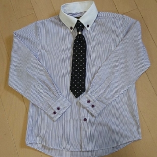 男の子 フォーマル シャツ / ネクタイ 2点セット 130 / USED(ドレス/フォーマル)