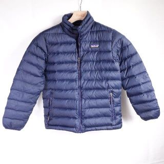 パタゴニア(patagonia)のPatagonia　ダウンジャケット　キッズ　ネイビー(ジャケット/上着)