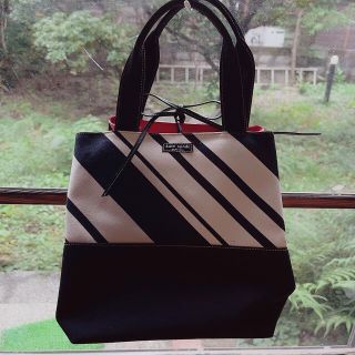 ケイトスペードニューヨーク(kate spade new york)のkate spade 2way トートバッグ　白黒(トートバッグ)