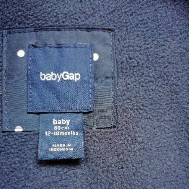 babyGAP(ベビーギャップ)のGAP ギャップ　ダウン アウター 80 ネイビー ドット ジャンパー　コート キッズ/ベビー/マタニティのベビー服(~85cm)(ジャケット/コート)の商品写真