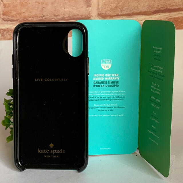 kate spade new york(ケイトスペードニューヨーク)のケイトスペード kate spade iPhone X ケース ボーダーブラック スマホ/家電/カメラのスマホアクセサリー(iPhoneケース)の商品写真