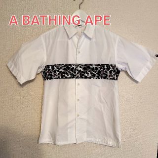 アベイシングエイプ(A BATHING APE)のA BATHING APE カモフラライン柄半袖シャツ sizeS(シャツ)