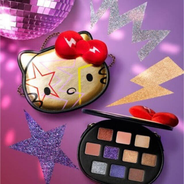 shu uemura(シュウウエムラ)の【新品】シュウウエムラ　キティ　クリスマスコフレ　ロックザパーティーアイパレッド コスメ/美容のベースメイク/化粧品(アイシャドウ)の商品写真