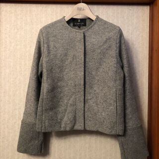 ランバンコレクション(LANVIN COLLECTION)のgoo様専用☆ランバンコレクション☆ニットジャケット☆グレー(ノーカラージャケット)