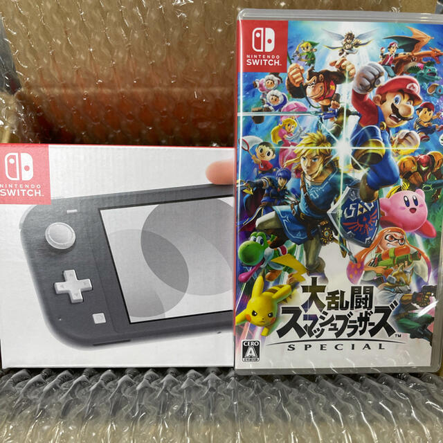 Switch Lite本体（グレー）＋大乱闘スマッシュブラザーズセット売り