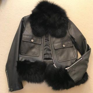 グレースコンチネンタル ファー ライダースジャケット(レディース)の