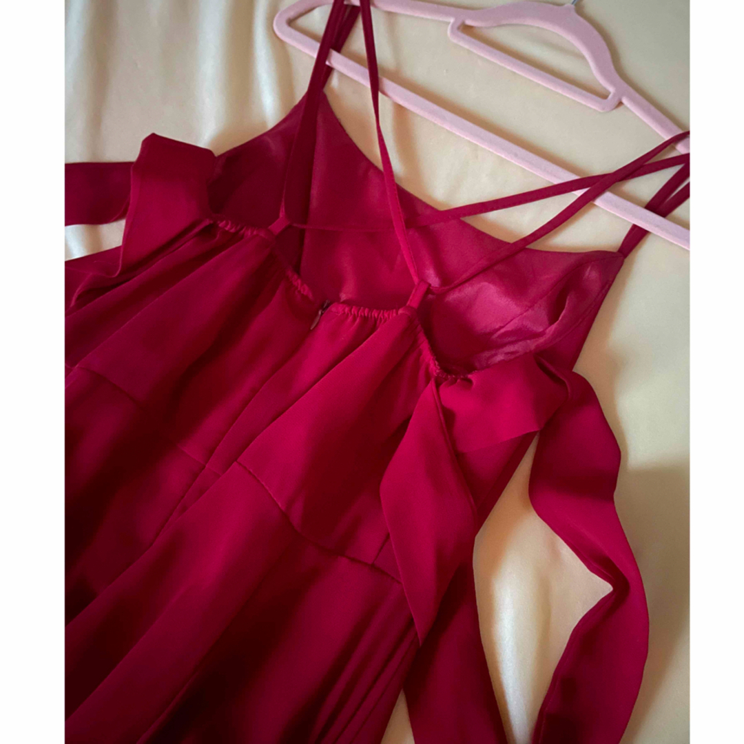 赤ワンピ ドレス レディースのワンピース(ロングワンピース/マキシワンピース)の商品写真