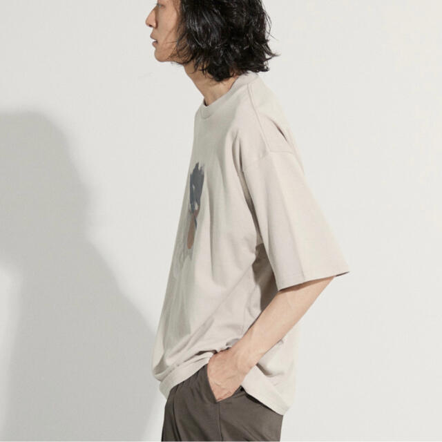 WYM LIDNM ウィムバイリドム ART GRAPHIC-TEE ベージュ メンズのトップス(Tシャツ/カットソー(半袖/袖なし))の商品写真