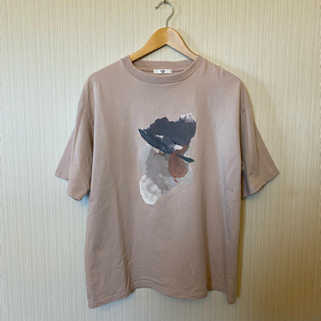 WYM LIDNM ウィムバイリドム ART GRAPHIC-TEE ベージュ メンズのトップス(Tシャツ/カットソー(半袖/袖なし))の商品写真