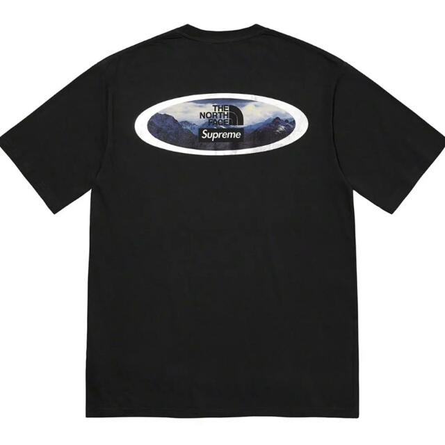 Supreme ノースフェイス Mountains Tシャツ Black M 黒