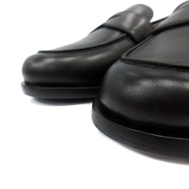 PRADA(プラダ)のプラダ コインローファー レザー ローヒール 37.5 24.5cm 黒 レディースの靴/シューズ(ローファー/革靴)の商品写真