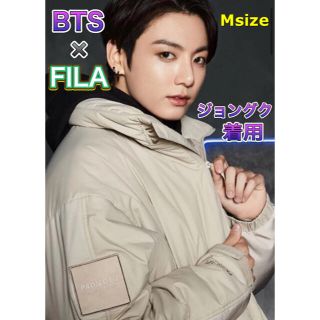 フィラ(FILA)のBTS ジョングク着用 FILA PROJECT7ブルゾン M ベージュ 未着用(ブルゾン)