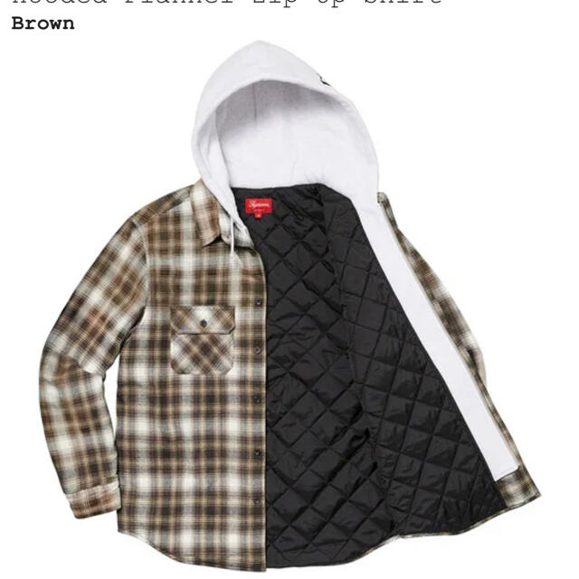 Supreme Hooded Flannel Zip Up Shirt