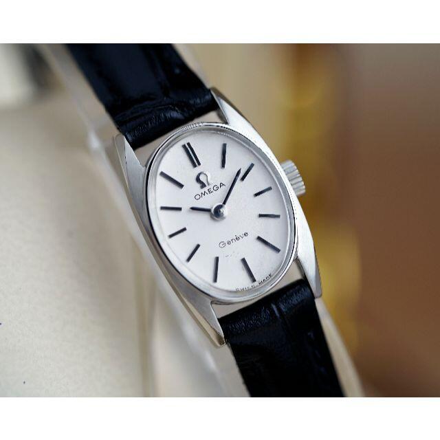 OMEGA(オメガ)の美品 オメガ ジュネーブ オーバル シルバー 手巻き レディース Omega レディースのファッション小物(腕時計)の商品写真