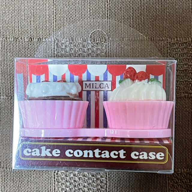 可愛すぎる！プチケーキ型コンタクトケース/ピンク/新品 コスメ/美容のメイク道具/ケアグッズ(ボトル・ケース・携帯小物)の商品写真